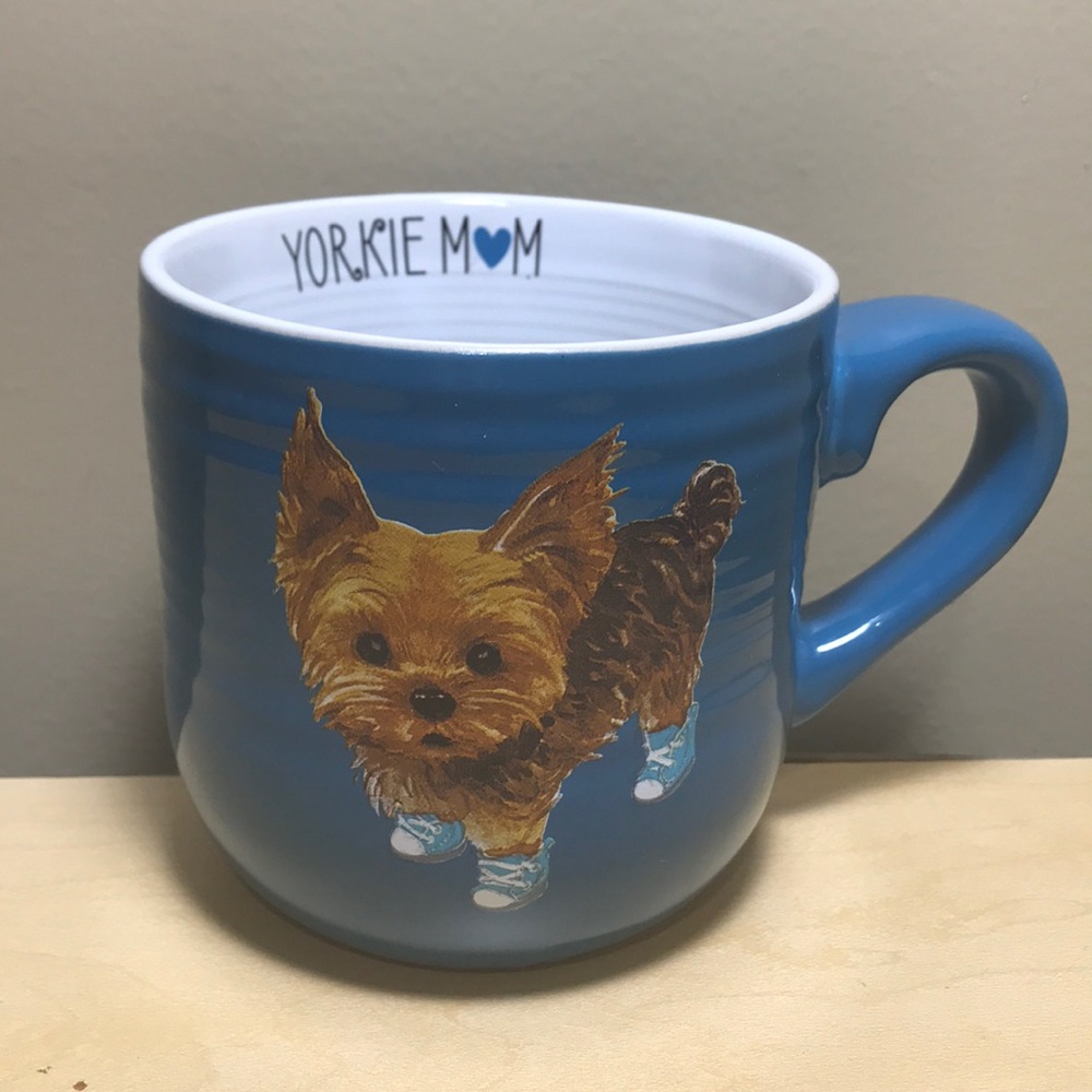 Blue Yorkie Mom Mug NWT
